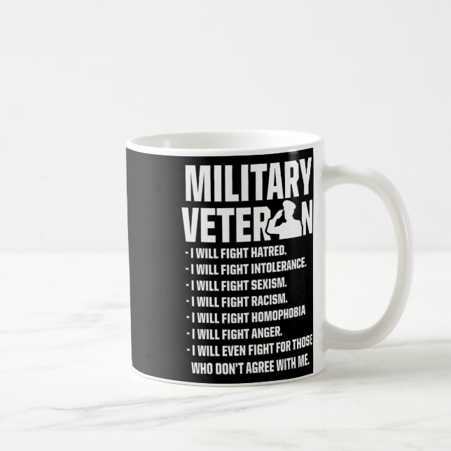 Veterans Against Trump 2020 Fight Usa Election  Coffee Mug (Right)