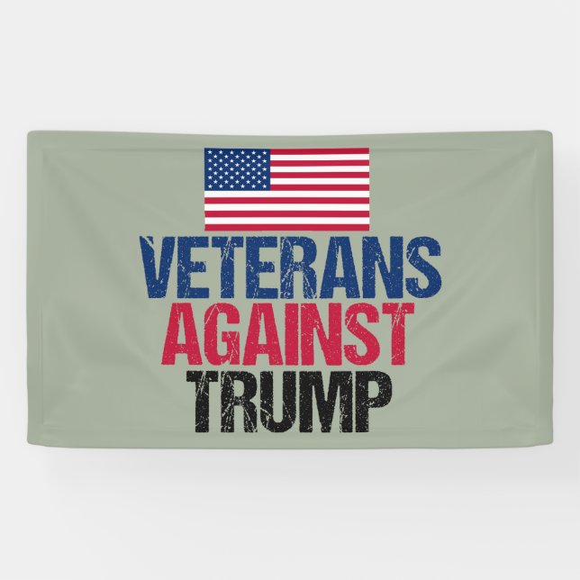 Veterans Against Trump American Flag Political Banner (Horizontal)