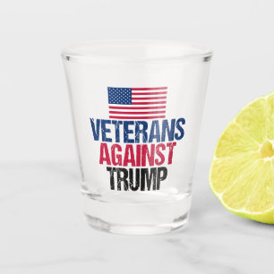 Veterans Against Trump American Flag Shot Glass