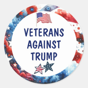 Veterans Against Trump Anti Trump Classic Round Sticker