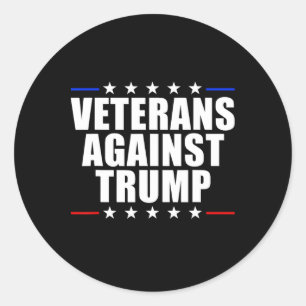 Veterans Against Trump Anti-trump Veterans Against Classic Round Sticker