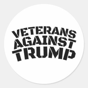 Veterans Against Trump Anti-trump Veterans Against Classic Round Sticker