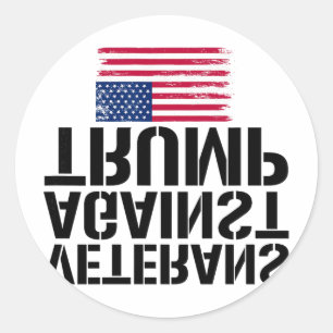 Veterans Against Trump Anti-trump Veterans Against Classic Round Sticker