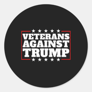 Veterans Against Trump Anti-trump Veterans Against Classic Round Sticker