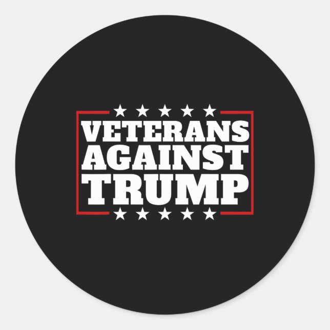 Veterans Against Trump Anti-trump Veterans Against Classic Round Sticker (Front)
