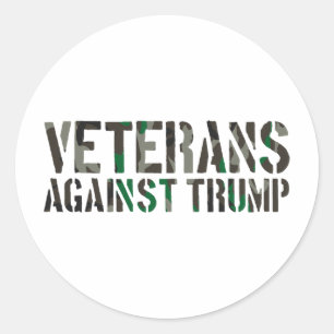 Veterans Against Trump Anti-trump Veterans Against Classic Round Sticker
