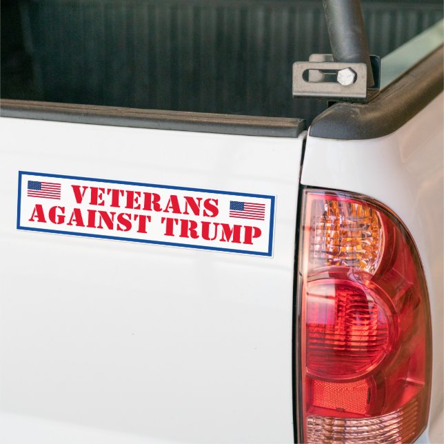 Veterans Against Trump Bumper Sticker (On Truck)
