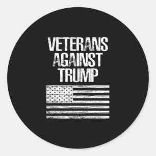 Veterans Against Trump Classic Round Sticker