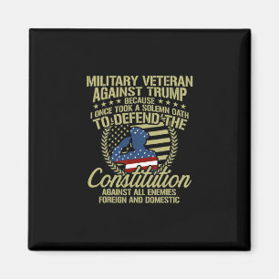 Veterans Against Trump Funny Anti Trump Apparel Magnet