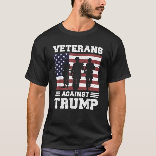 Veterans Against Trump Gift Design T Shirt (Front)