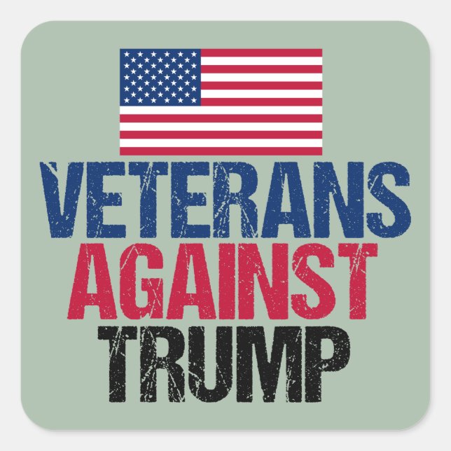 Veterans Against Trump Square Sticker (Front)