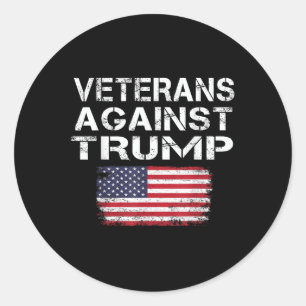 Veterans Against Trump Tee _ Military Vets Against Classic Round Sticker