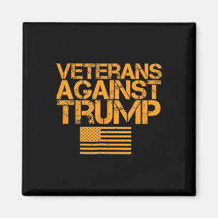 Veterans Against Trump Vintage Patriotic Flag Prot Magnet