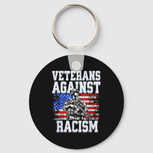 Veterans against us patriotic army soldier key ring