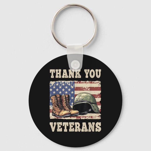 Veterans &amp; Memorial Day Patriotic  Key Ring (Front)
