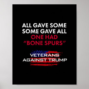 Veterans Anti-trump Draft Dodger Bone Spurs For Ve Poster