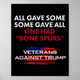 Veterans Anti-trump Draught Dodger Bone Spurs For Poster