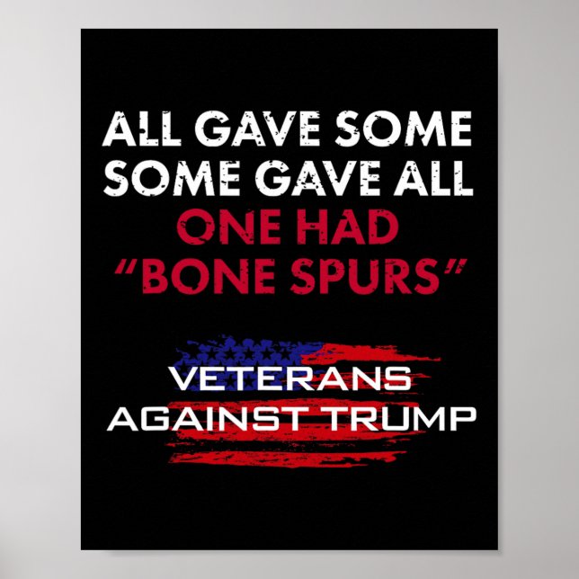 Veterans Anti-trump Draught Dodger Bone Spurs For  Poster (Front)