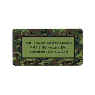 Veterans Army Military Return Address Label
