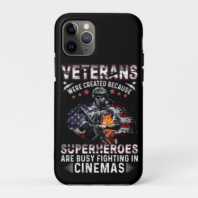 Veterans Because Superheroes Busy in Cinemas  Case-Mate iPhone Case (Back)