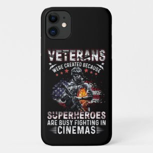 Veterans Because Superheroes Busy in Cinemas  iPhone 11 Case