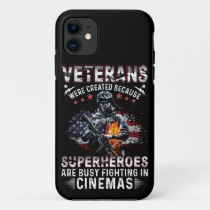 Veterans Because Superheroes Busy in Cinemas iPhone 11 Case