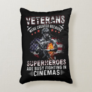 Veterans Because Superheroes Busy in Cinemas Decorative Cushion