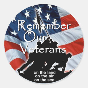 VETERANS CLASSIC ROUND STICKER