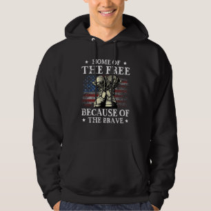 Veterans Combat Boots Flag Patriotic Home Of The F Hoodie