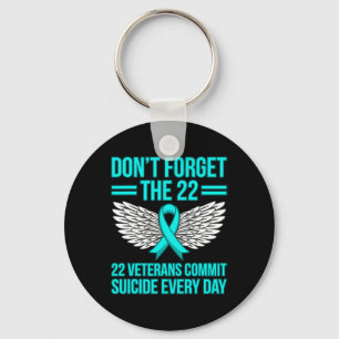 Veterans Commit Suicide Ptsd Awareness Ribbon Grap Key Ring