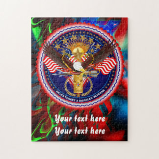 Veterans Customise Edit & Change background colour Jigsaw Puzzle