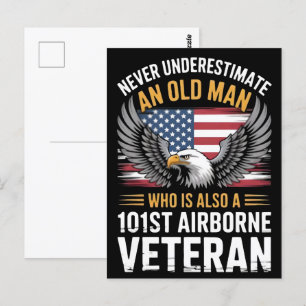 Veterans Day 2025, 101st Airborne Eagle American  Postcard