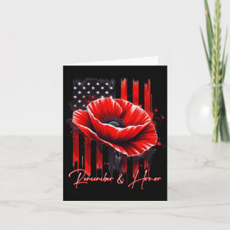 Veterans Day 2025 USA Memorial Day Red Poppy Card