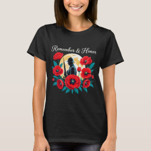 Veterans Day 2026 USA Memorial Day Red Poppy T-Shirt