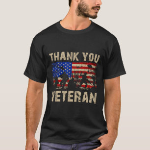 Veterans Day - 4Th Of July - Usa Flag - Thank You T-Shirt
