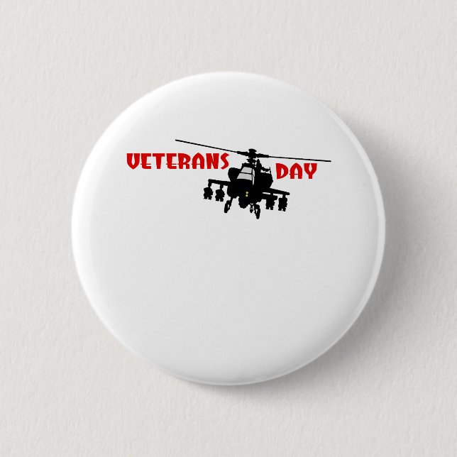 Veteran's Day 6 Cm Round Badge (Front)