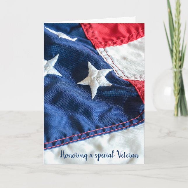 Veterans Day American Flag Card (Front)