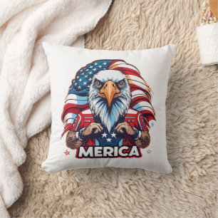 Veterans Day American Flag Merica Patriotic Eagle Cushion