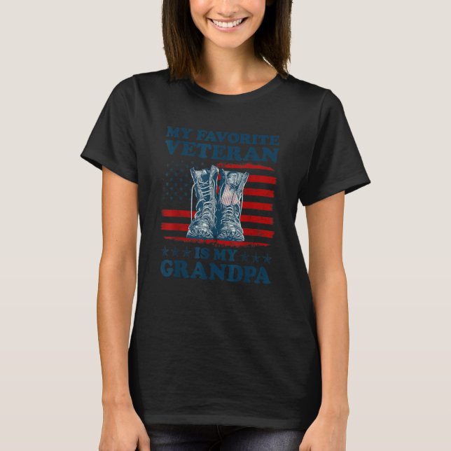 Veterans Day American Flag My Favorite Veteran Is  T-Shirt (Front)
