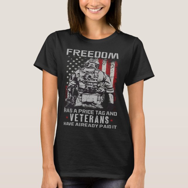 Veterans Day American Veteran and military Soldier T-Shirt (Front)