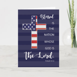Veterans Day Blessings Religious Scripture America Card