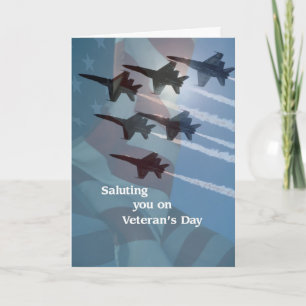 Veteran's Day Blue Angels Salute Card