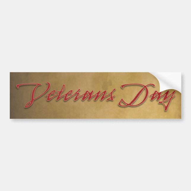 Veterans Day Bumper Sticker (Front)