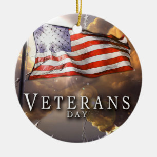 Veterans Day Ceramic Ornament