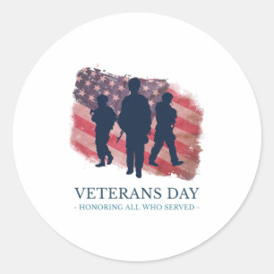 Veterans Day Classic Round Sticker
