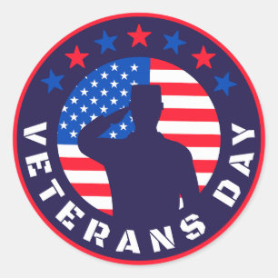 Veterans Day Classic Round Sticker