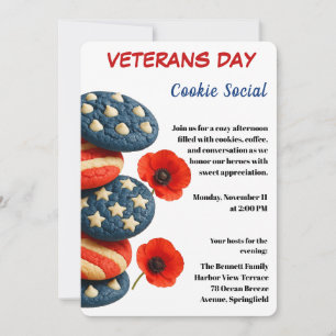 Veterans Day   Cookie Social Celebration Invitation