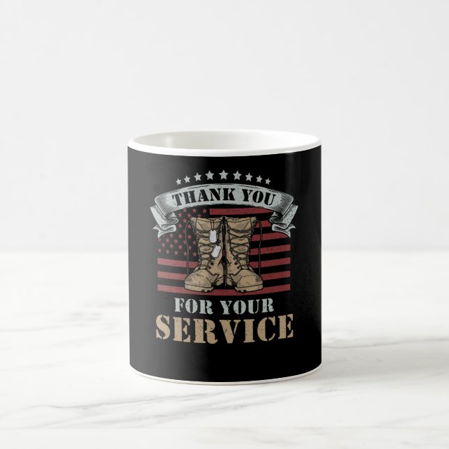 Veterans Day Gift Thank You for your service Coffee Mug (Center)