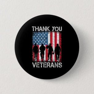 Veterans Day Gifts Thank You Veterans Proud 6 Cm Round Badge