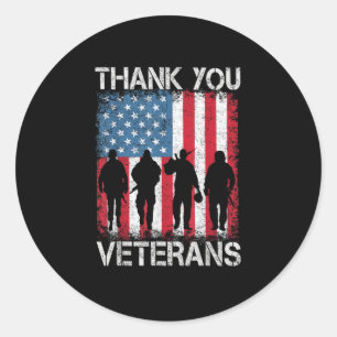 Veterans Day Gifts Thank You Veterans Proud Classic Round Sticker